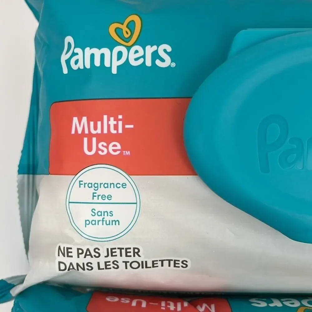 Pampers Multi-Use Baby Wipes 56 Ct Bundle of 3 Pop Top Packs Fragrance Free